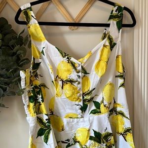 Belle Poque XL Lemon Print sundress NWT